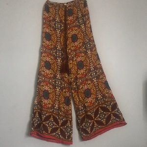 LIGHTLY USED Wide leg Bohemian high waist pants